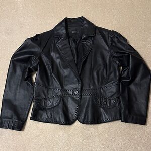 Beautiful soft Wilson’s Leather Women's Black Blazer/Jacket size XL